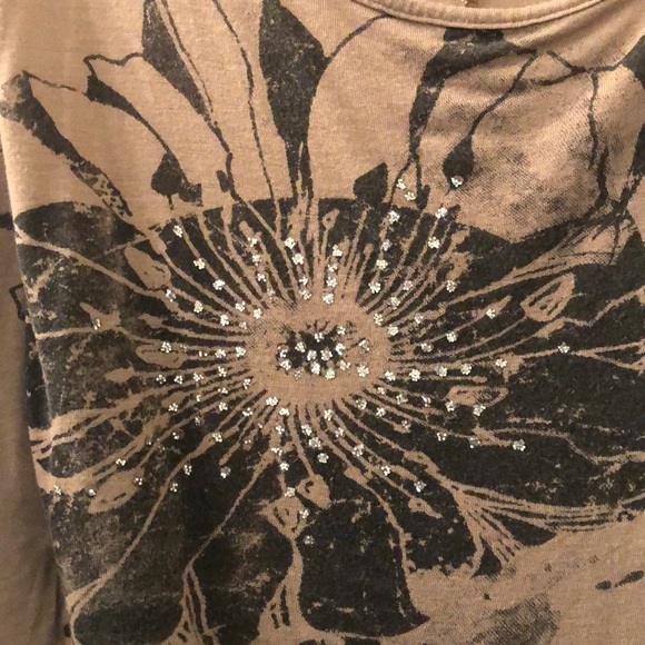 French Atmosphere brown floral print short - Picture 4 of 4